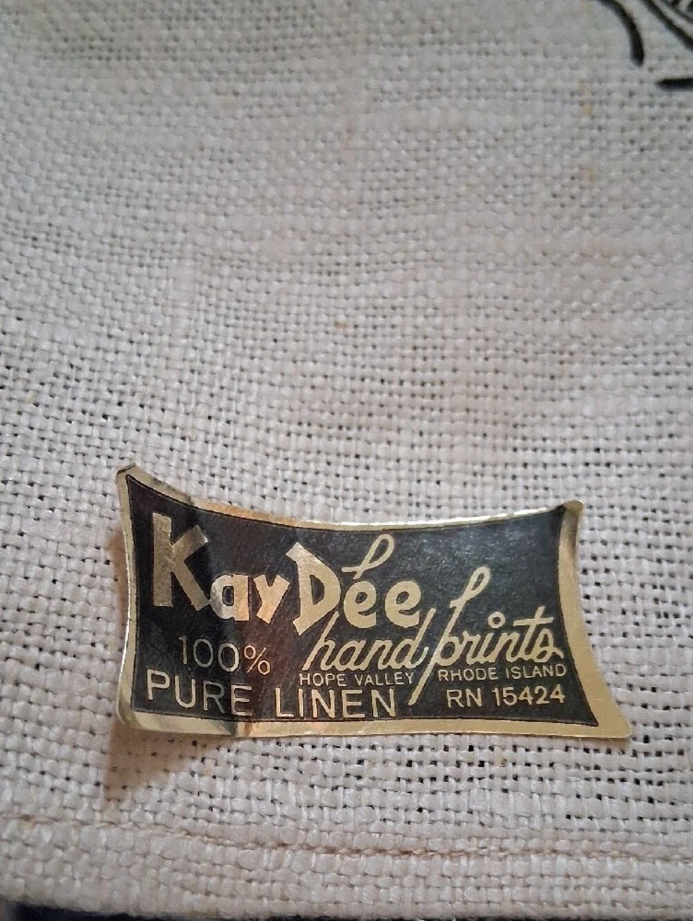Kay Dee Linen Tea Towel - Neutral with Blue & Brown Jugs NWOT
